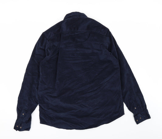 Avenue Mens Blue    Button-Up Size M