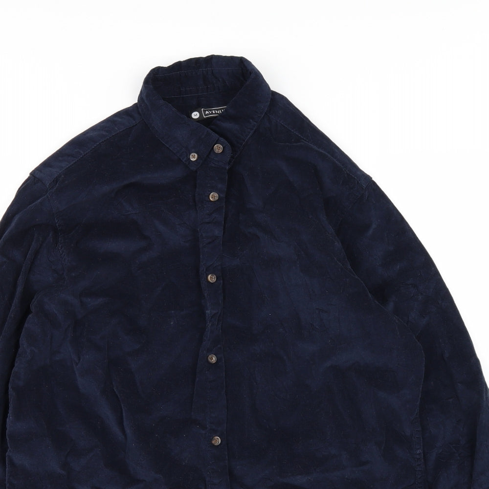 Avenue Mens Blue    Button-Up Size M