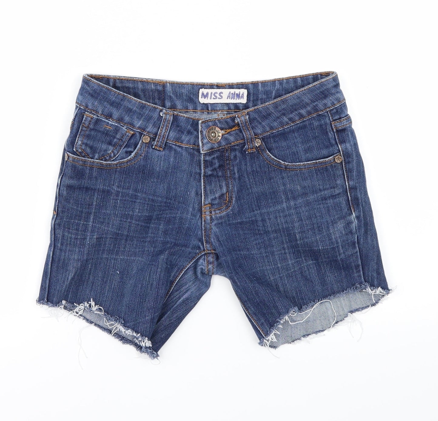 Miss Anna Womens Blue   Cut-Off Shorts Size 8