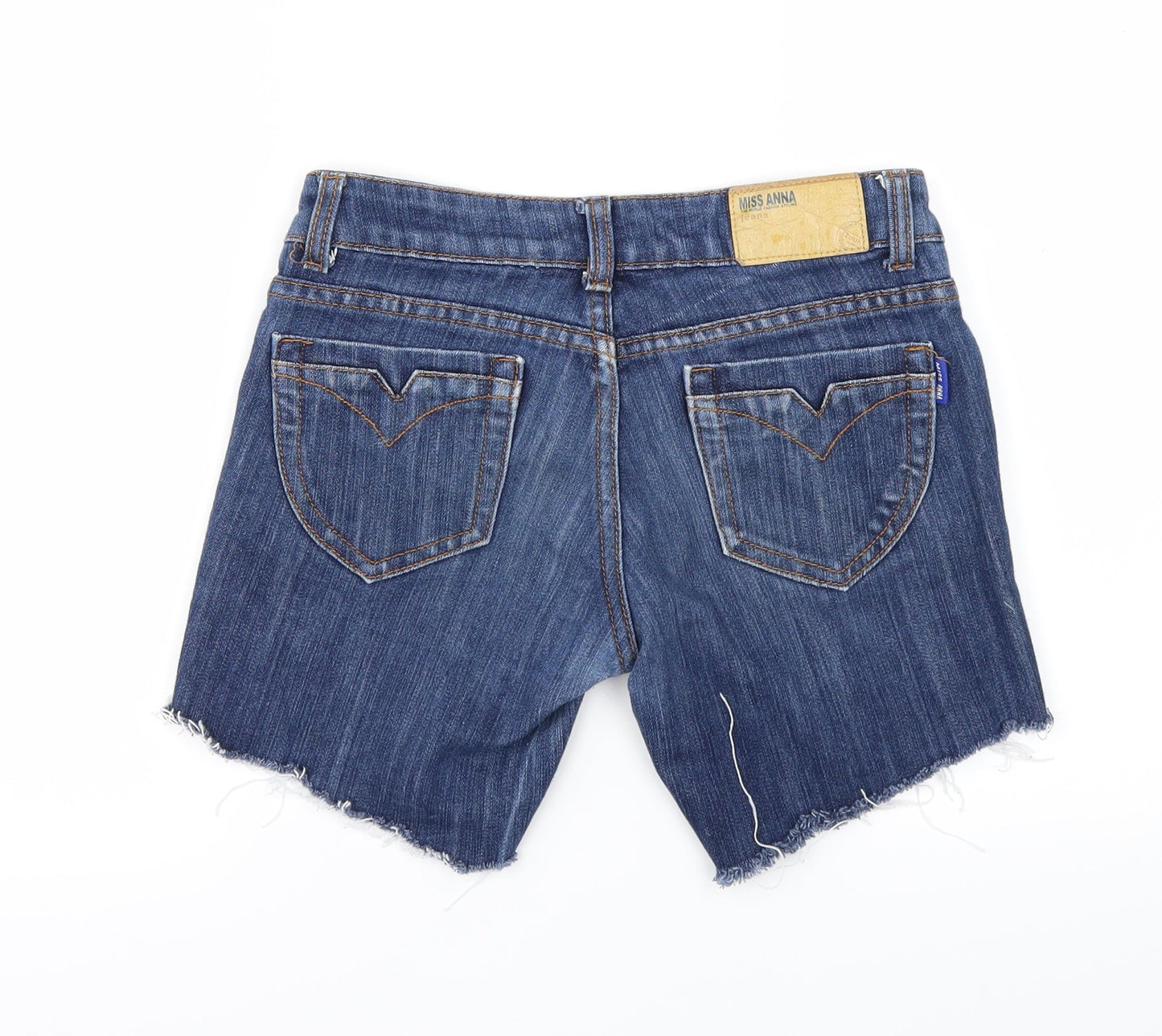 Miss Anna Womens Blue   Cut-Off Shorts Size 8