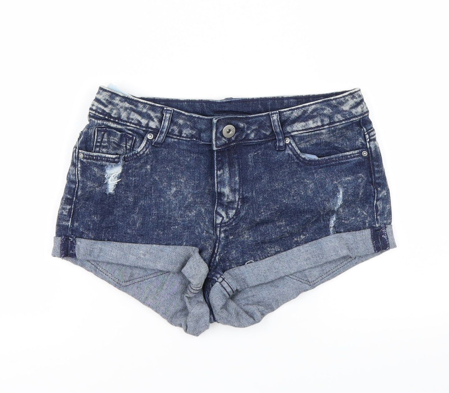 H&M Womens Blue   Cut-Off Shorts Size 8