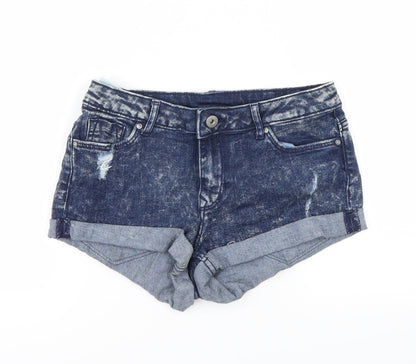 H&M Womens Blue   Cut-Off Shorts Size 8