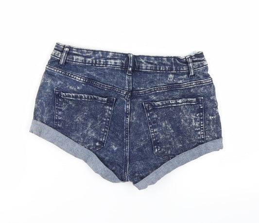 H&M Womens Blue   Cut-Off Shorts Size 8