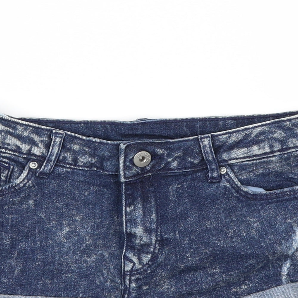 H&M Womens Blue   Cut-Off Shorts Size 8