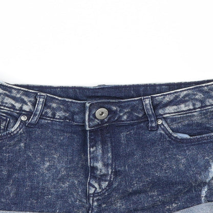 H&M Womens Blue   Cut-Off Shorts Size 8