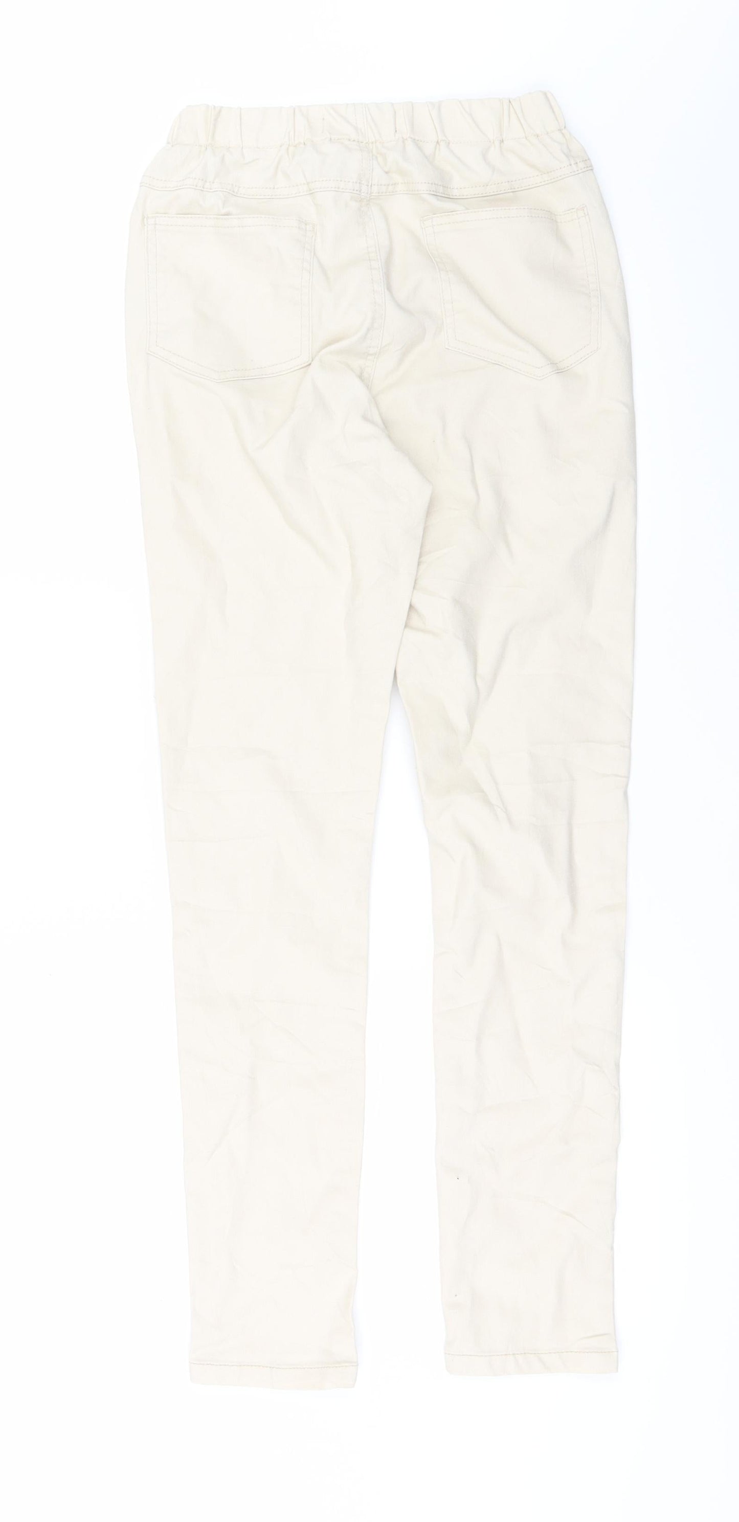 Womens UK Size 8 Preworn Regular Fit Jegging White Jeans