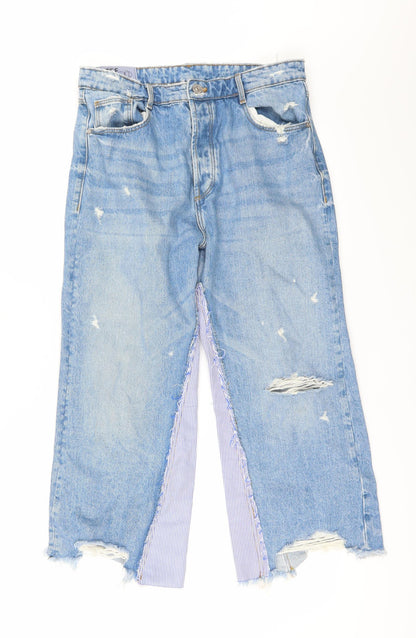 TRF Womens Blue   Straight Jeans Size 10 L22 in