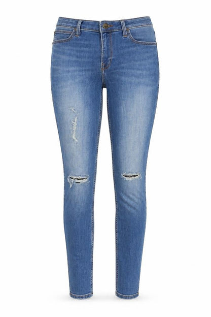Womens UK Size S Lee Regular Fit Skinny Blue Jeans
