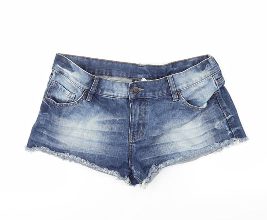 NEXT Womens Blue  Denim Cut-Off Shorts Size 12