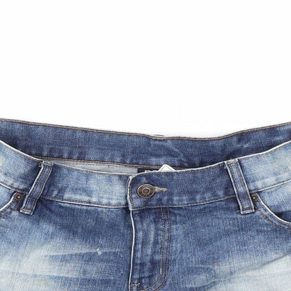 NEXT Womens Blue  Denim Cut-Off Shorts Size 12