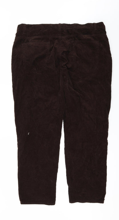 Womens UK Size 40 Easy Slim Fit Straight Brown Jeans