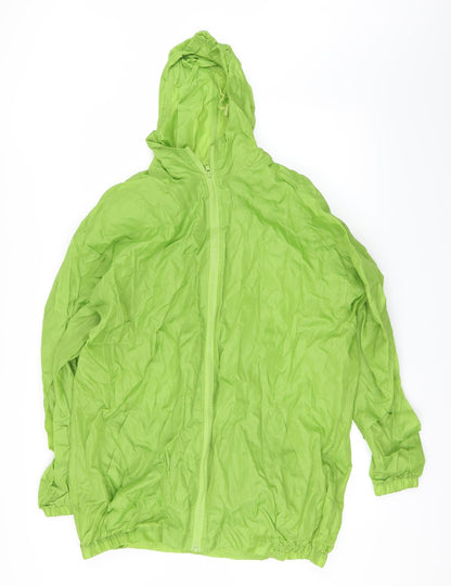 Mens UK Size XL Preworn Green Windbreaker Coat