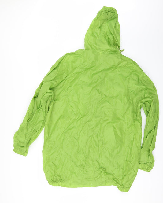 Mens UK Size XL Preworn Green Windbreaker Coat
