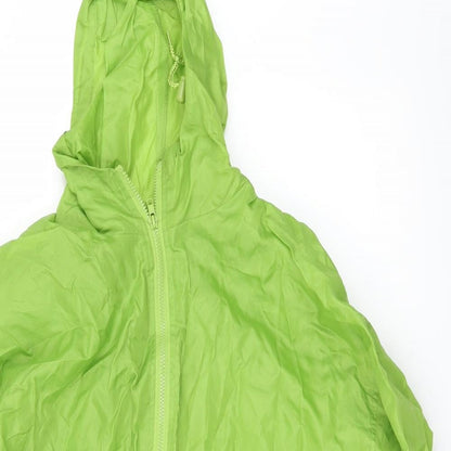 Mens UK Size XL Preworn Green Windbreaker Coat