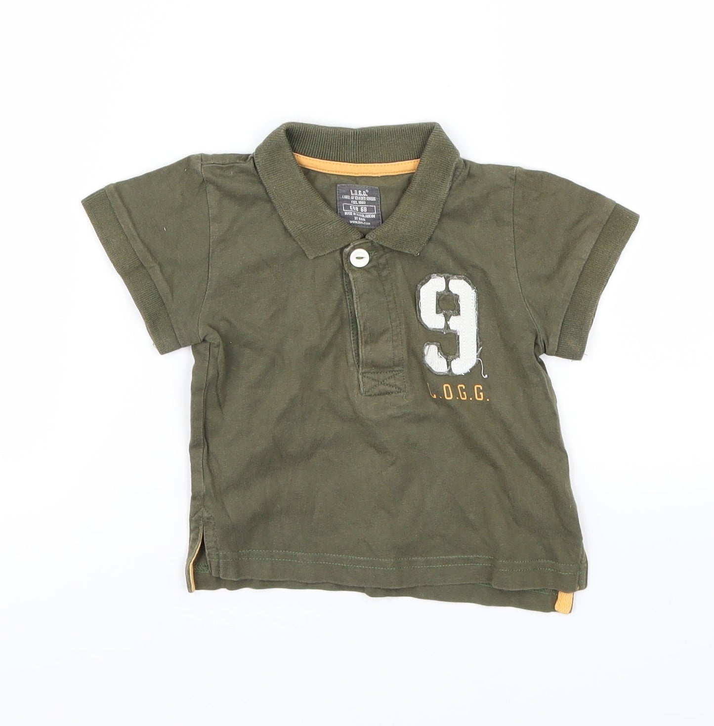 L.O.G.G Boys Green   Basic Dress Shirt Size 6-9 Months