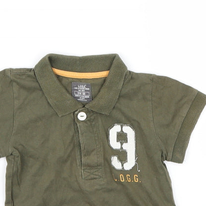 L.O.G.G Boys Green   Basic Dress Shirt Size 6-9 Months