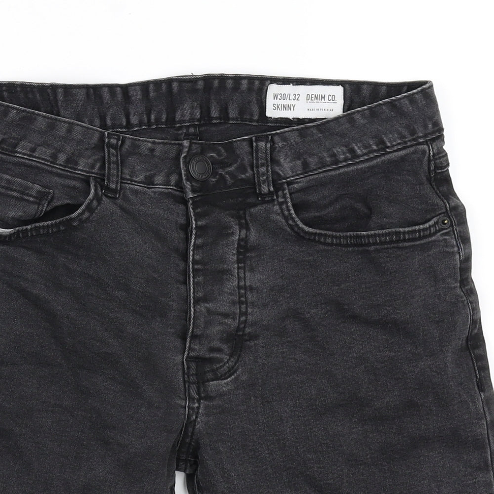 denim Co Womens Black   Cut-Off Shorts Size 30