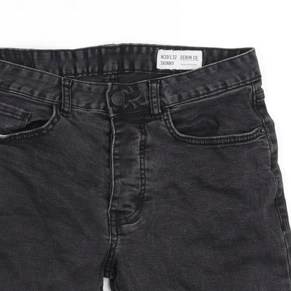 denim Co Womens Black   Cut-Off Shorts Size 30