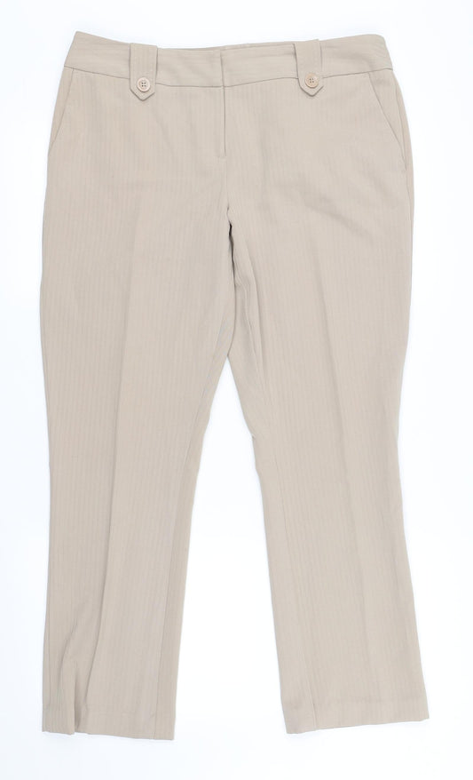 Womens UK Size 34 in South Regular Fit  Beige Trousers
