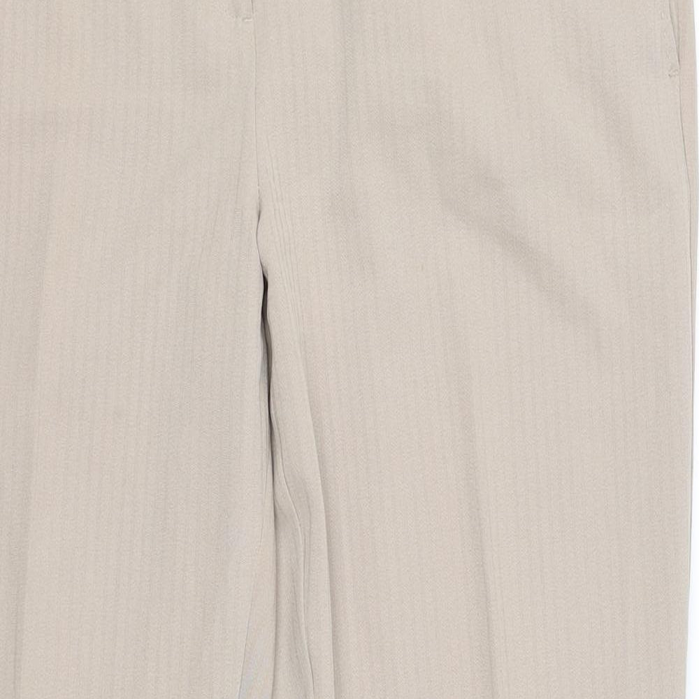Womens UK Size 34 in South Regular Fit  Beige Trousers