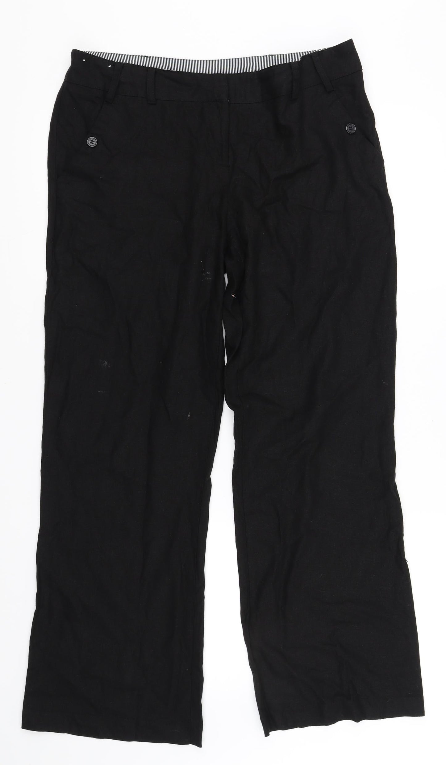 Womens UK Size 34 in Preworn Regular Fit Sweatpants Black Trousers