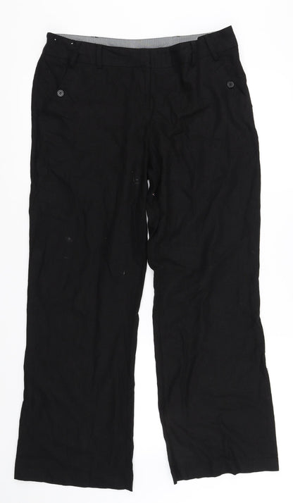 Womens UK Size 34 in Preworn Regular Fit Sweatpants Black Trousers