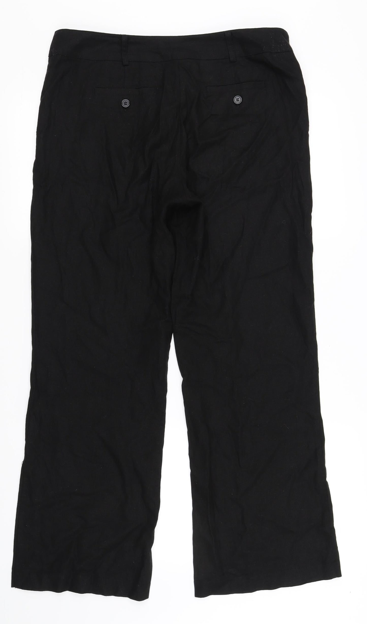 Womens UK Size 34 in Preworn Regular Fit Sweatpants Black Trousers