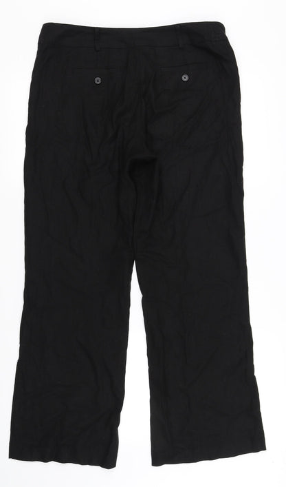 Womens UK Size 34 in Preworn Regular Fit Sweatpants Black Trousers
