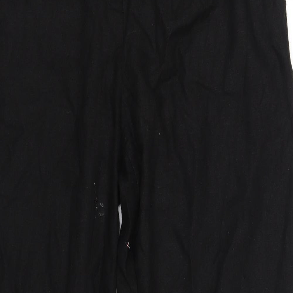 Womens UK Size 34 in Preworn Regular Fit Sweatpants Black Trousers