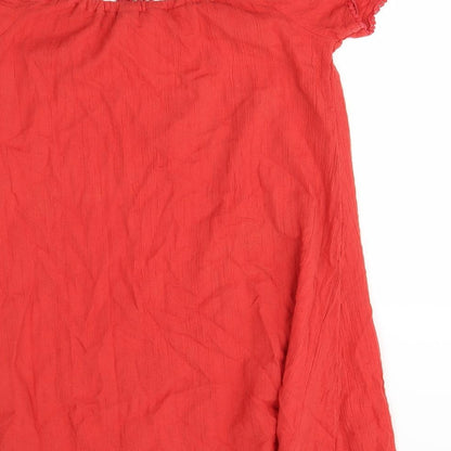 Womens UK Size 6 new look Red Basic Blouse