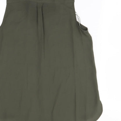 Womens UK Size 10 New Look Gold Basic Button-Up
