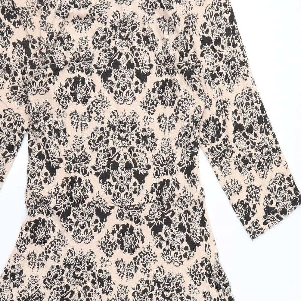 Primark Womens Beige Geometric  Fit & Flare  Size 12