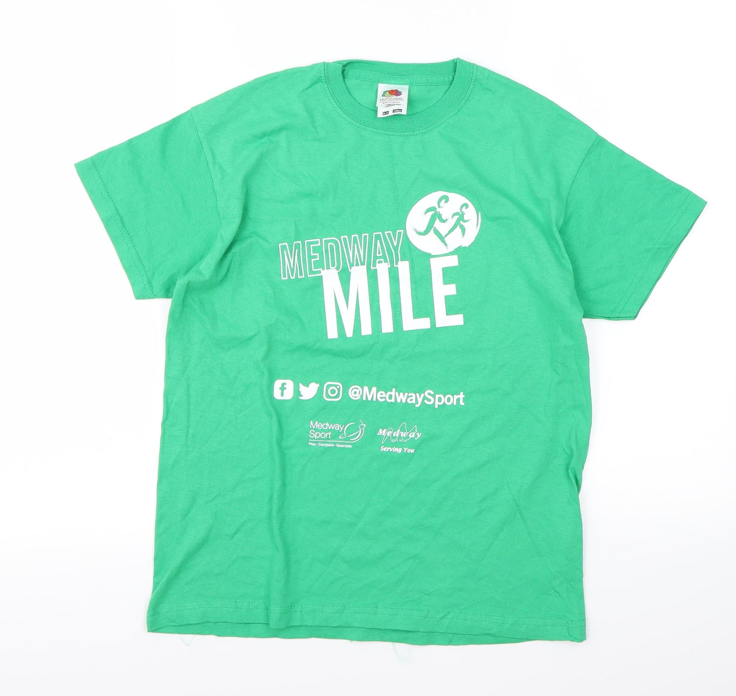 Fruit of the Loom Boys Green   Basic T-Shirt Size 10 Years