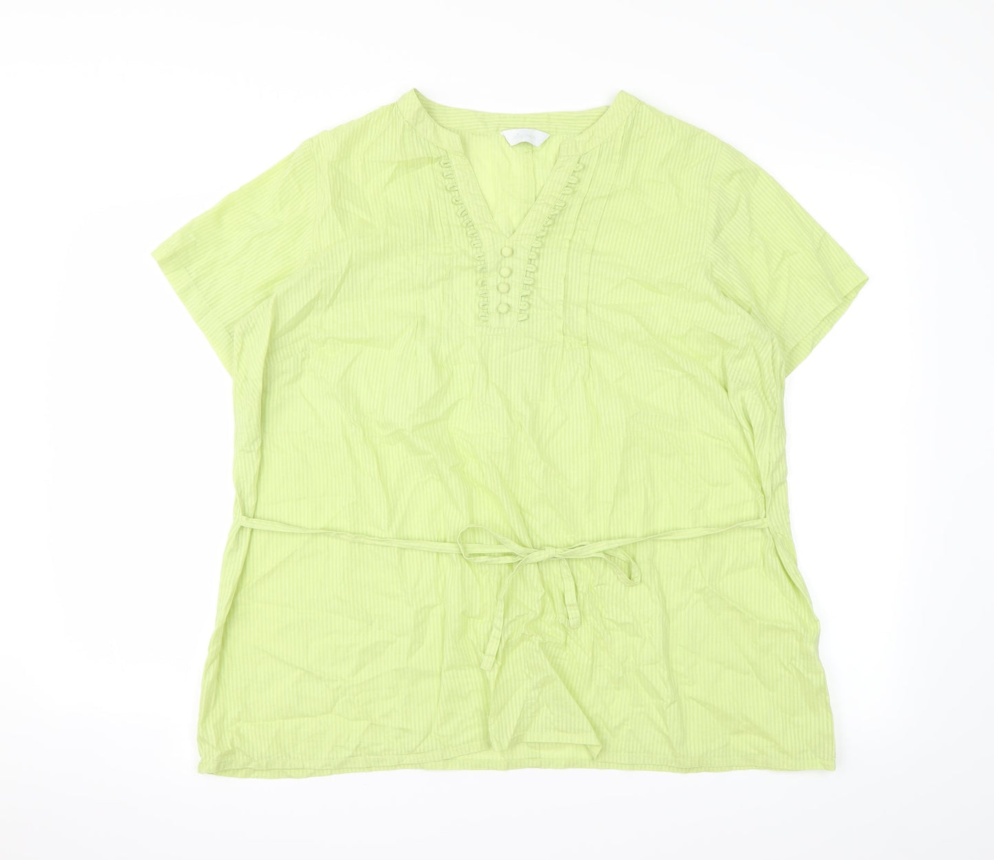Womens UK Size M being casual Green Basic Blouse