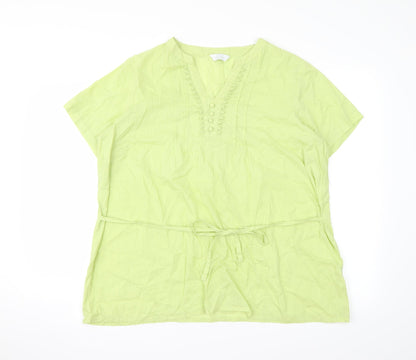 Womens UK Size M being casual Green Basic Blouse