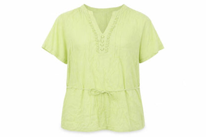 Womens UK Size M being casual Green Basic Blouse