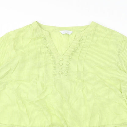 Womens UK Size M being casual Green Basic Blouse