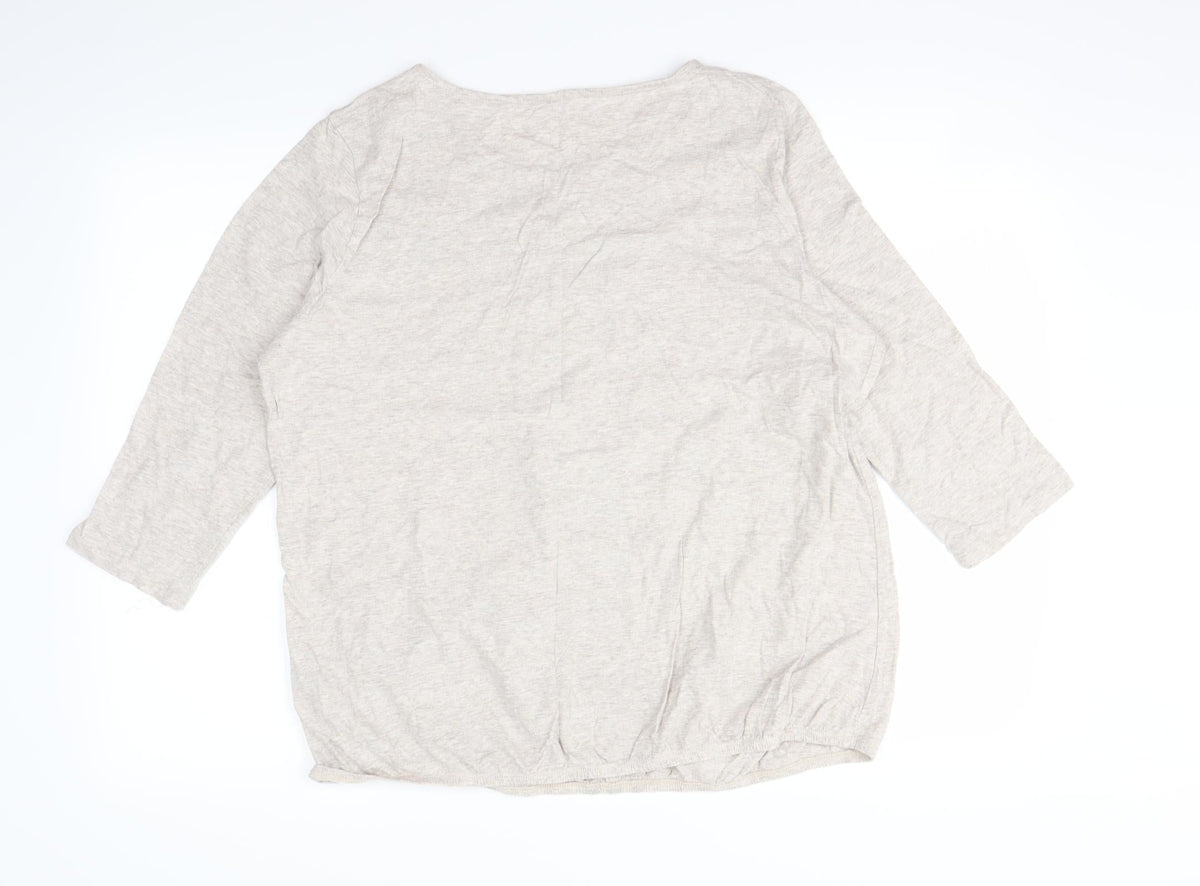Womens Beige   Pullover Sweatshirt Size 18