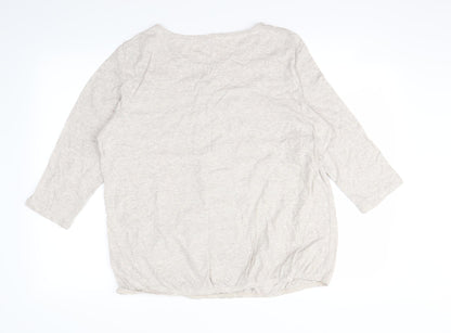 Womens Beige   Pullover Sweatshirt Size 18