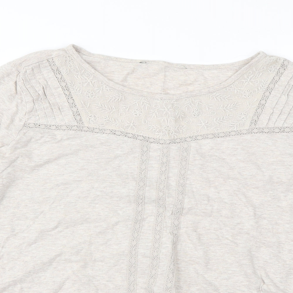 Womens Beige   Pullover Sweatshirt Size 18