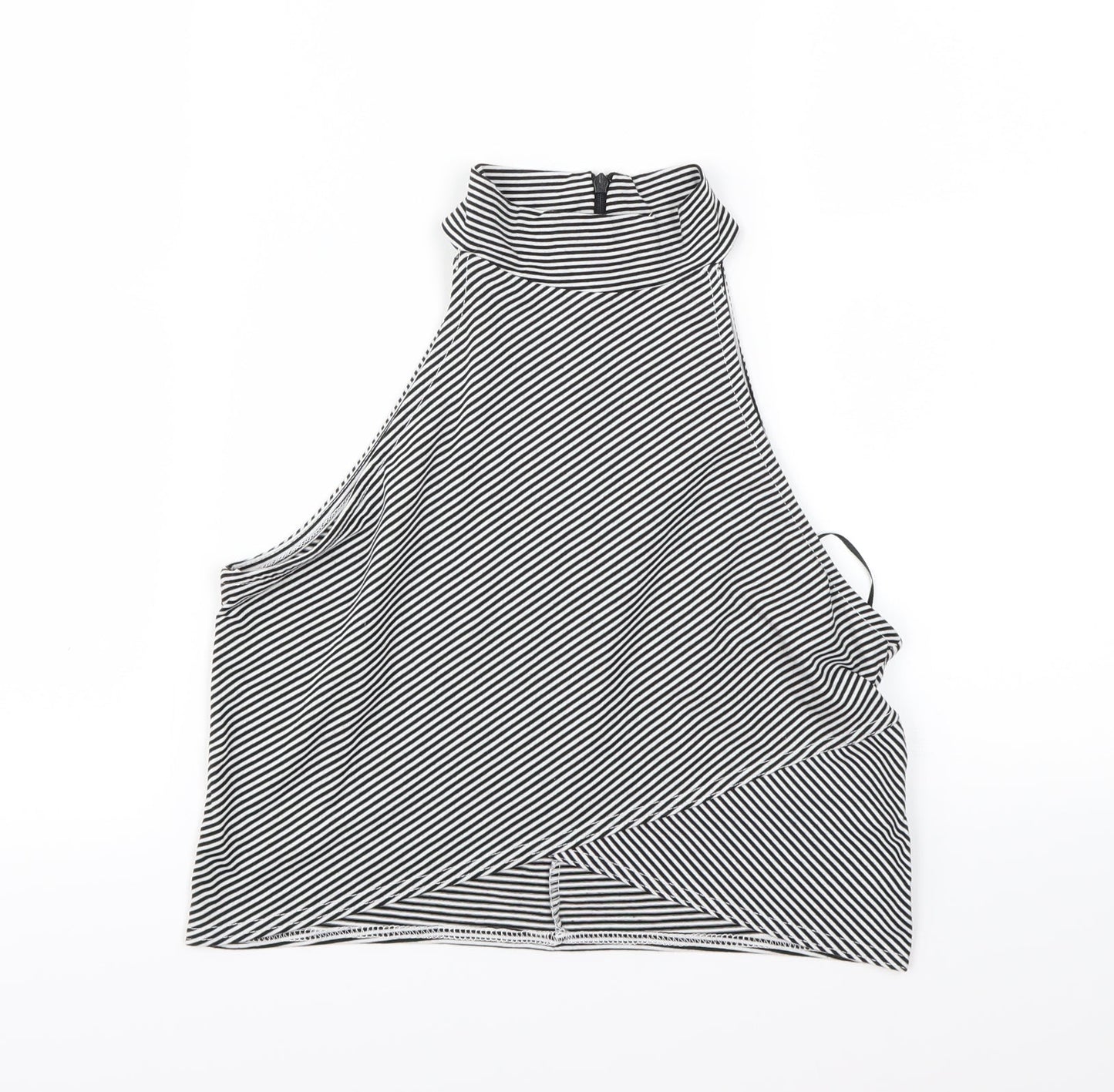 Lustre Womens Black Striped  Basic Tank Size 12