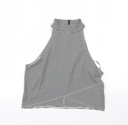 Lustre Womens Black Striped  Basic Tank Size 12