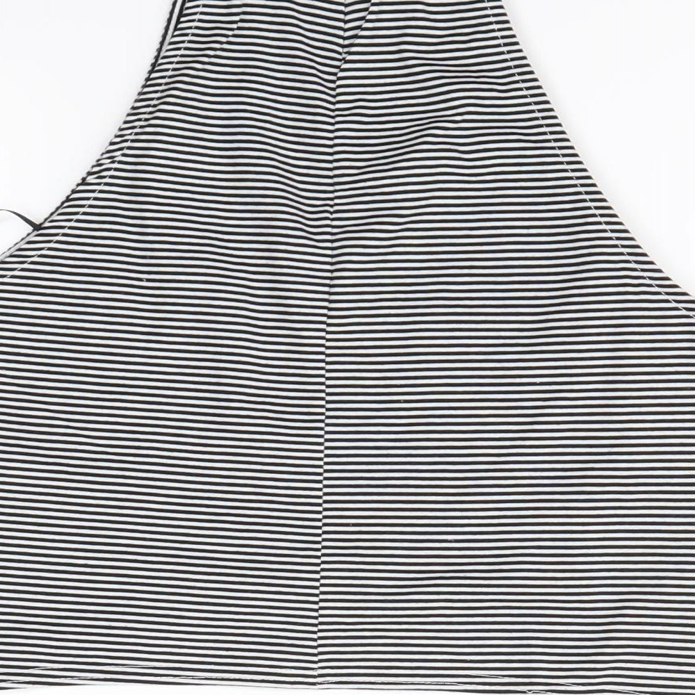 Lustre Womens Black Striped  Basic Tank Size 12