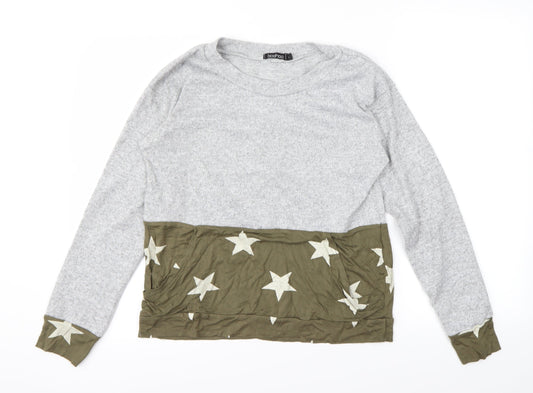 boohoo  Womens Grey   Pullover Jumper Size L