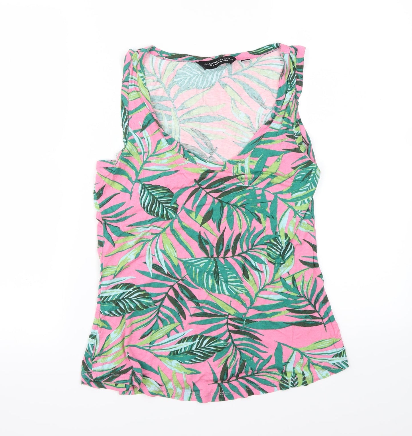 Womens UK Size 8 Dorothy Perkins Pink Basic Tank