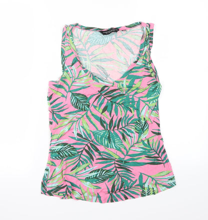 Womens UK Size 8 Dorothy Perkins Pink Basic Tank