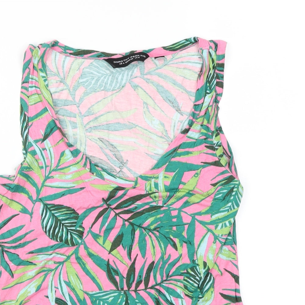Womens UK Size 8 Dorothy Perkins Pink Basic Tank