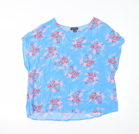 Primark  Womens Blue Floral  Basic Blouse Size 14
