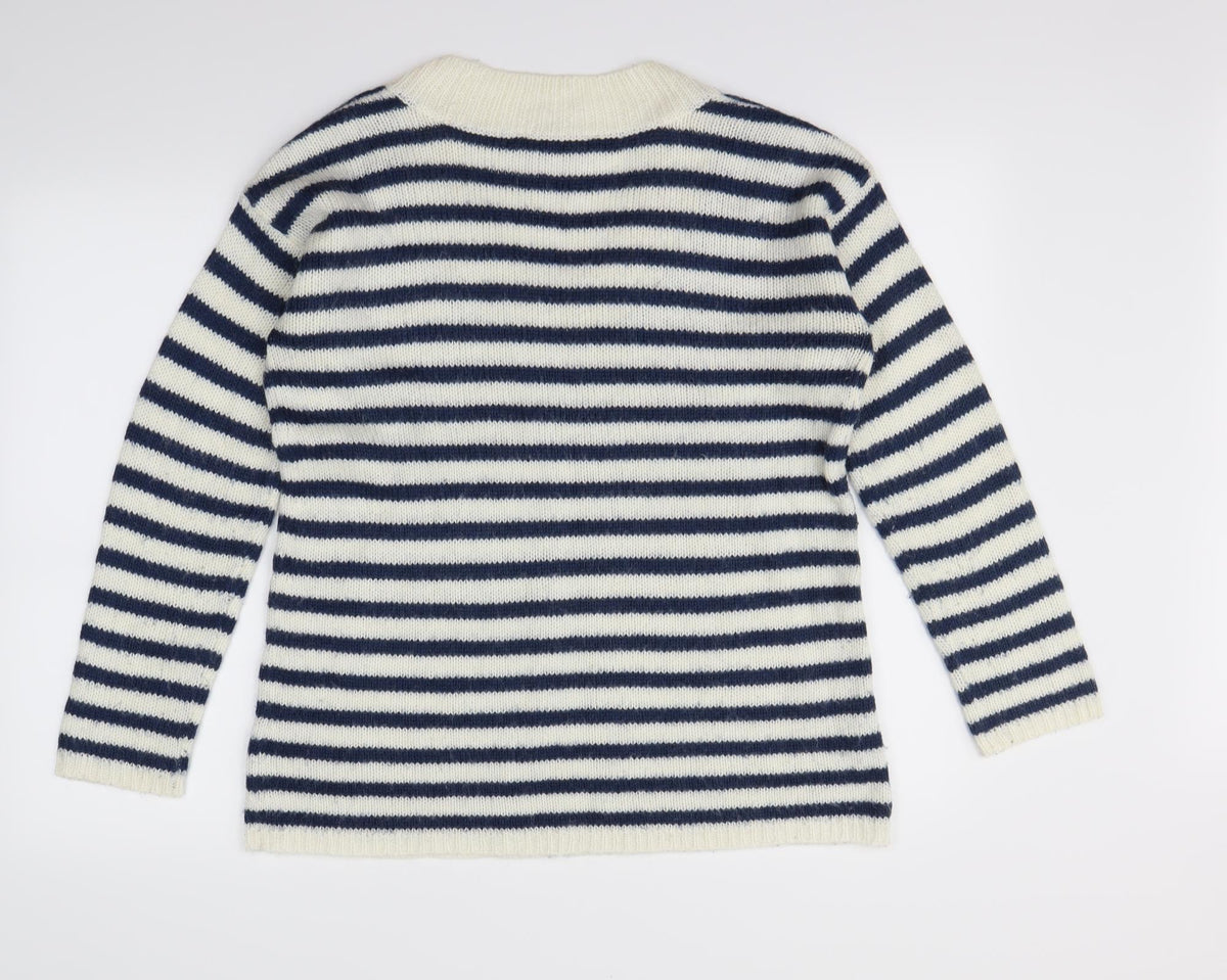 Dorothy Perkins Womens Blue Striped  Pullover Jumper Size 10