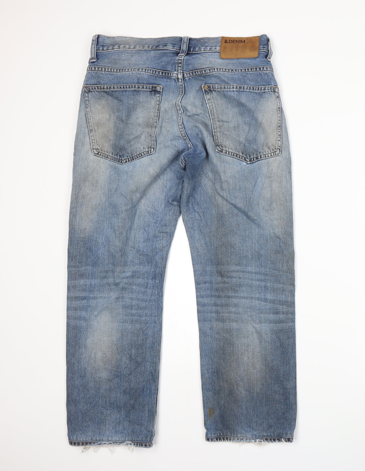 Womens UK Size 30 in H&M Regular Fit Straight Blue Jeans